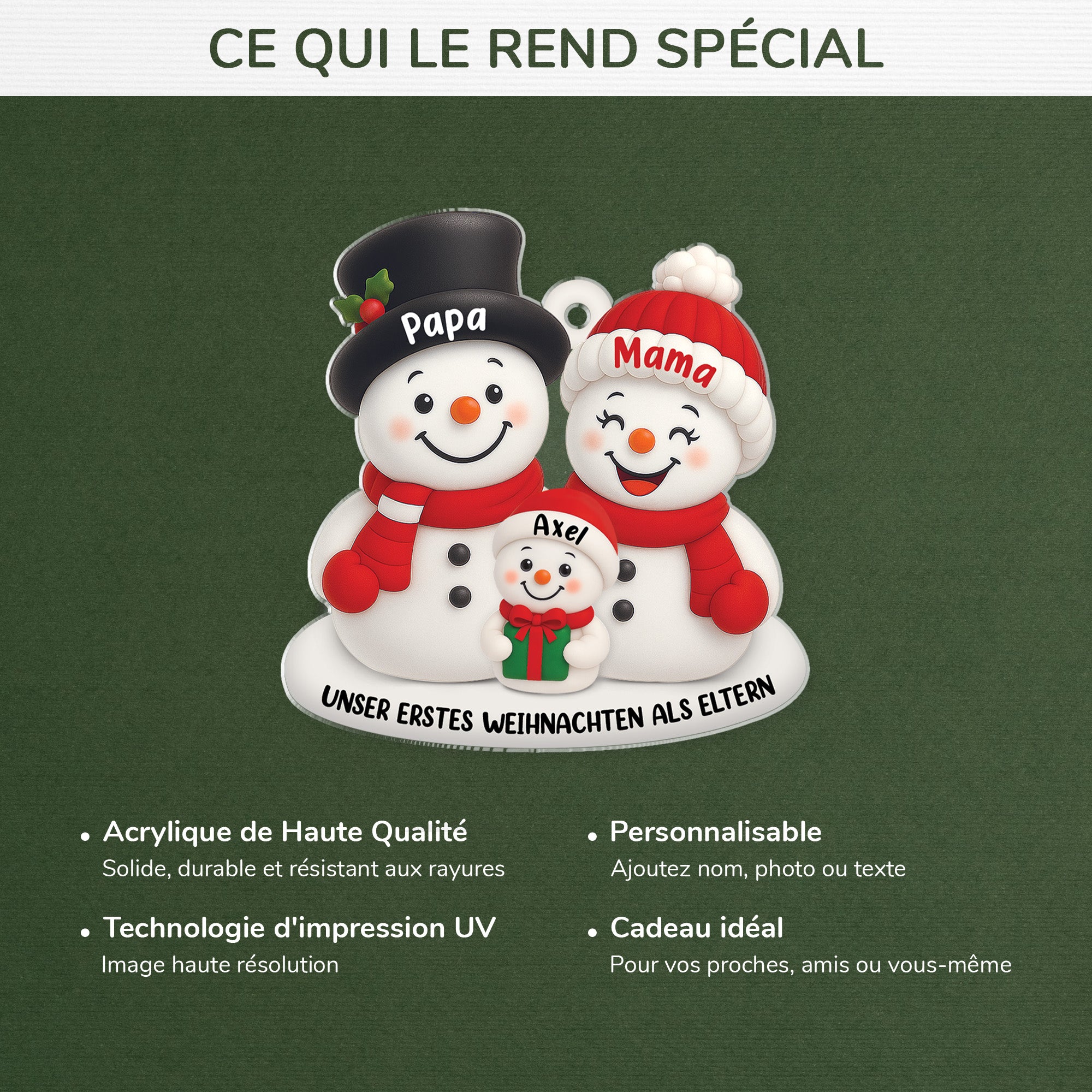 5621OGE4 3d druck effekt unser erstes weihnachten als eltern personalisierte weihnachtsschmuck aus acryl familie 5621OKVAI