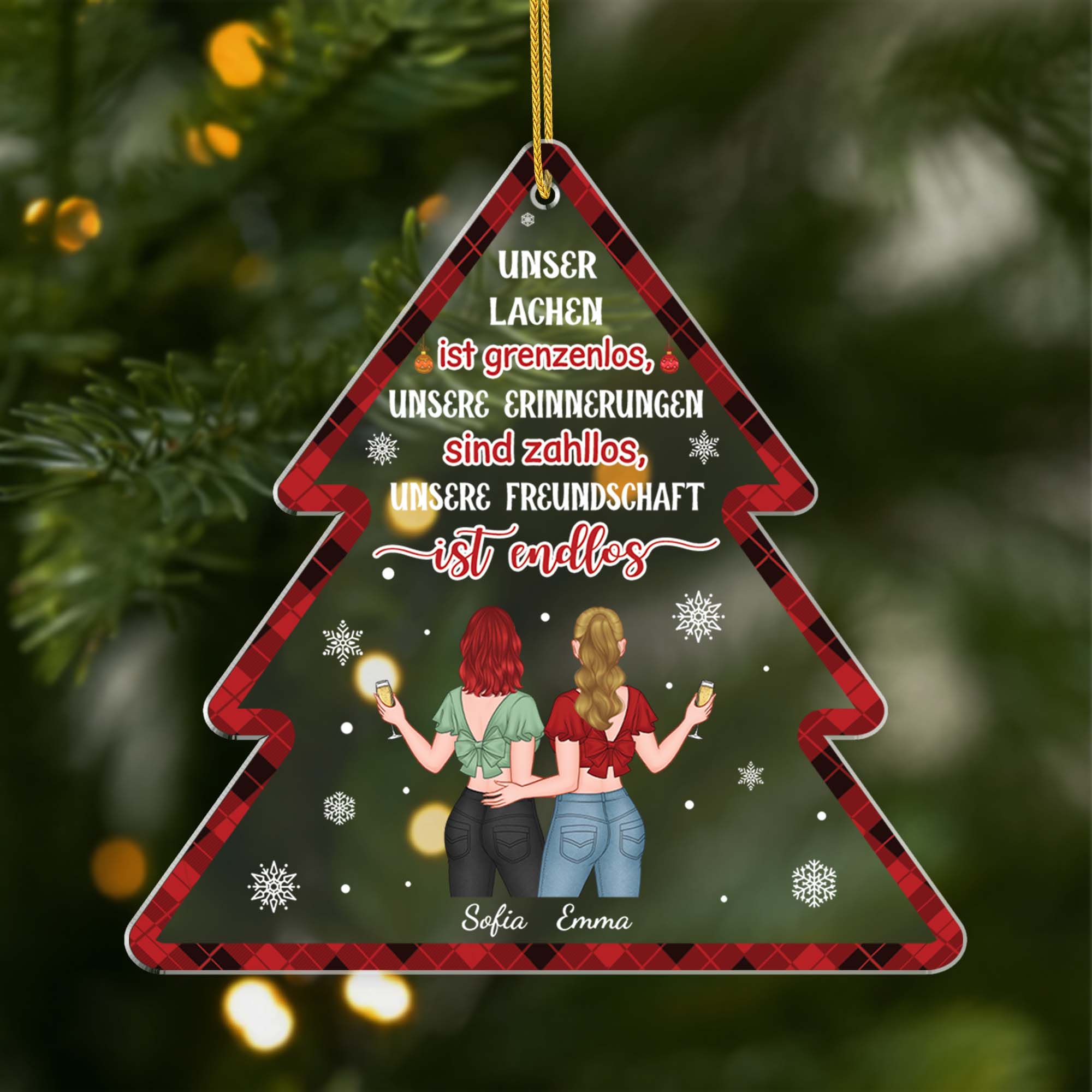 5624OGE1 spruche freundschaft kurz personalisierter weihnachtsschmuck aus acryl beste freundinnen 5624OKKTF