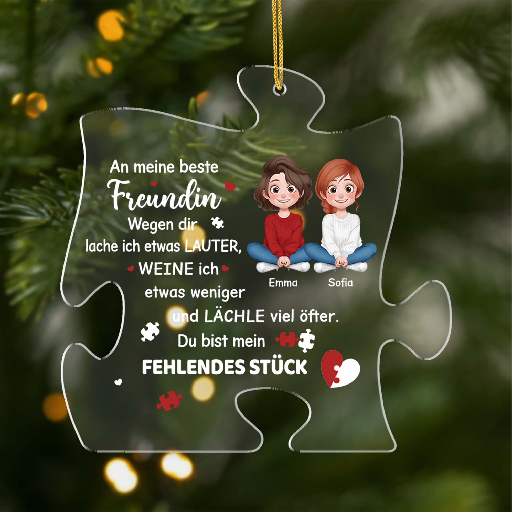 5627OGE1 du bist mein fehlendes stuck personalisierter weihnachtsschmuck acryl beste freundinnen 5627O86TF
