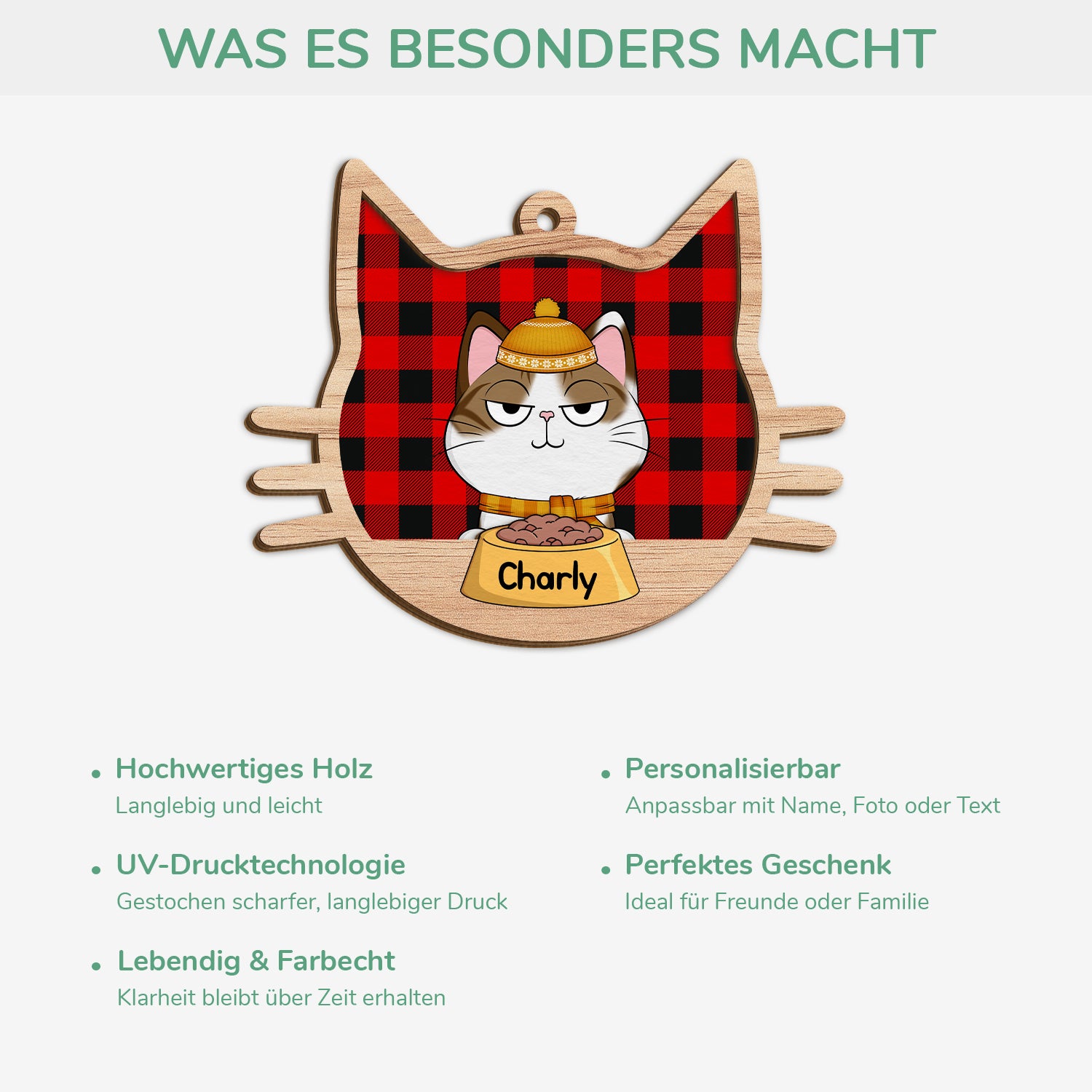5629OGE4 katzen personalisierte 2 schicht holz ornamente weihnachten 5629O8UZD