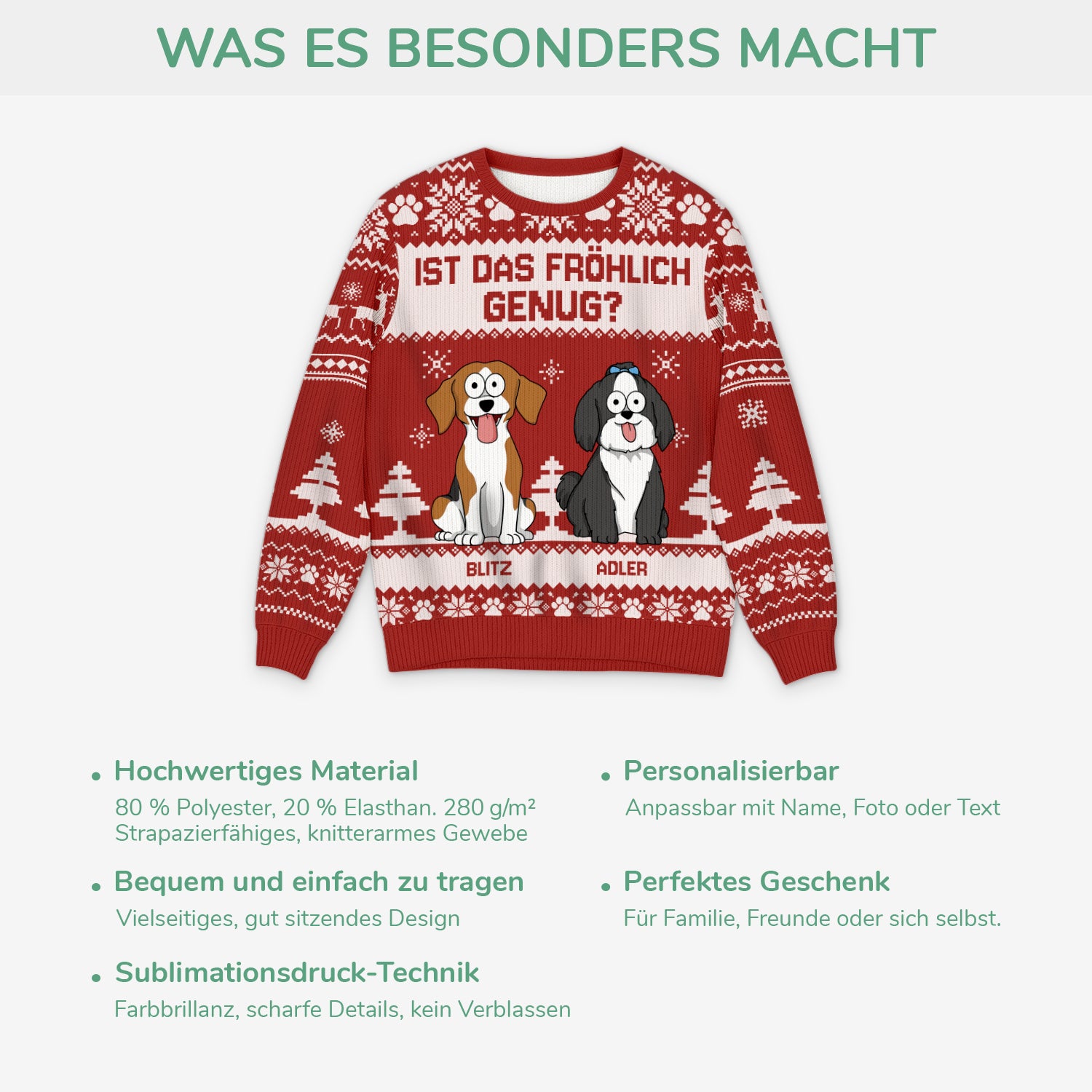 5634WGE5 ist das frohlich genug lustiger weihnachtspullover hund personalisiert_ 5634W8YZC