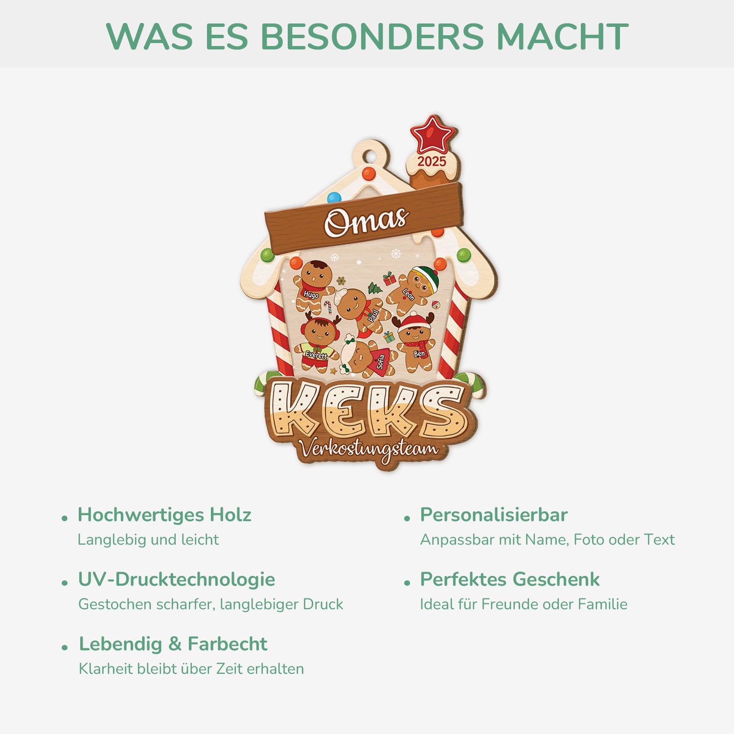 5639OGE4 omas keks verkostungsteam personalisierte 1 schicht holz ornamente weihnachten oma 5639OKTTA_a9a5b020 4dd1 45b0 8921 be2f9962e29f