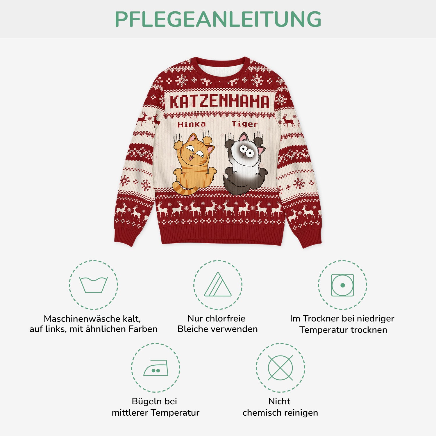5640WGE4 katzenmama lustiger weihnachtspullover katze personalisiert_ 5640W8VND