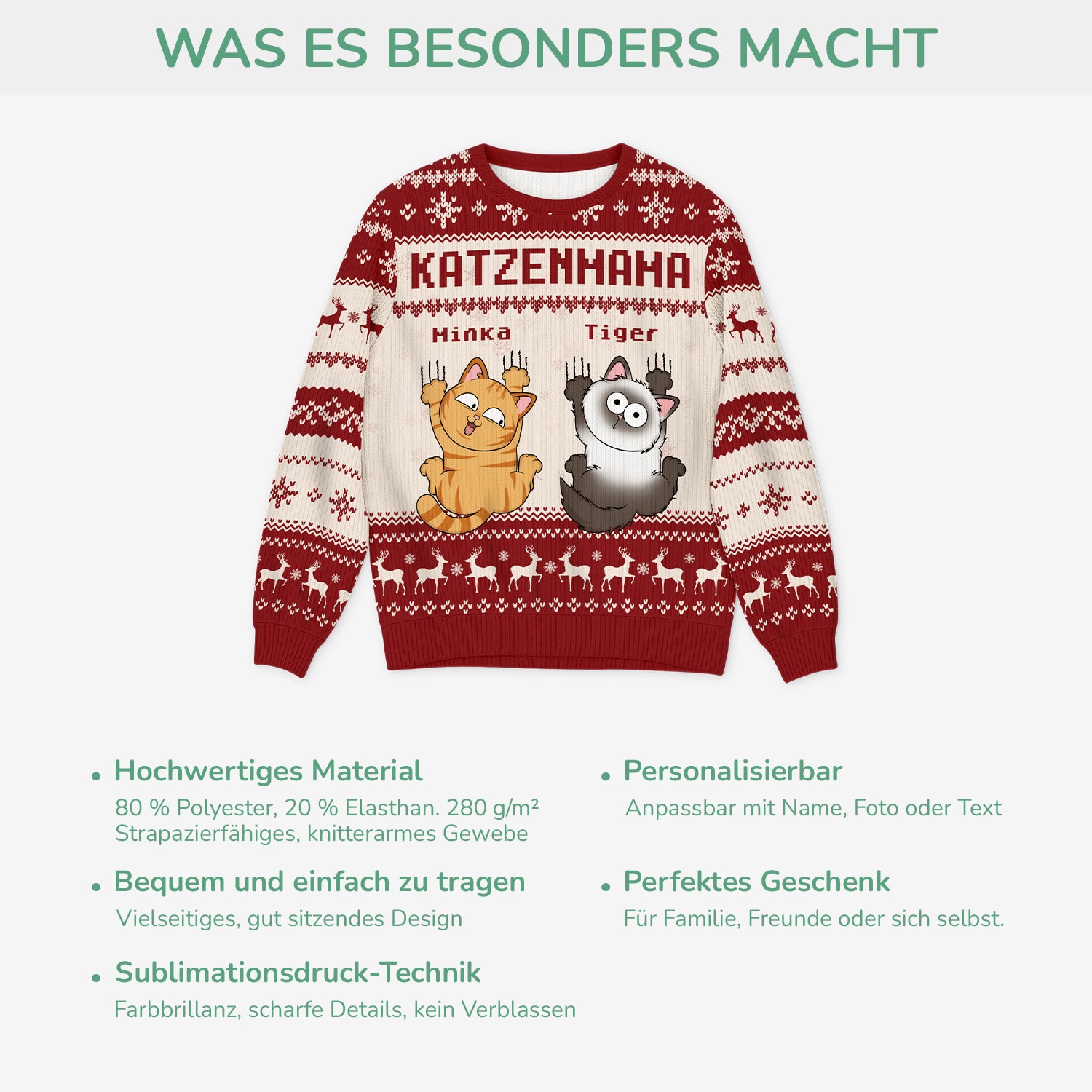 5640WGE5 katzenmama lustiger weihnachtspullover katze personalisiert_ 5640W8VND