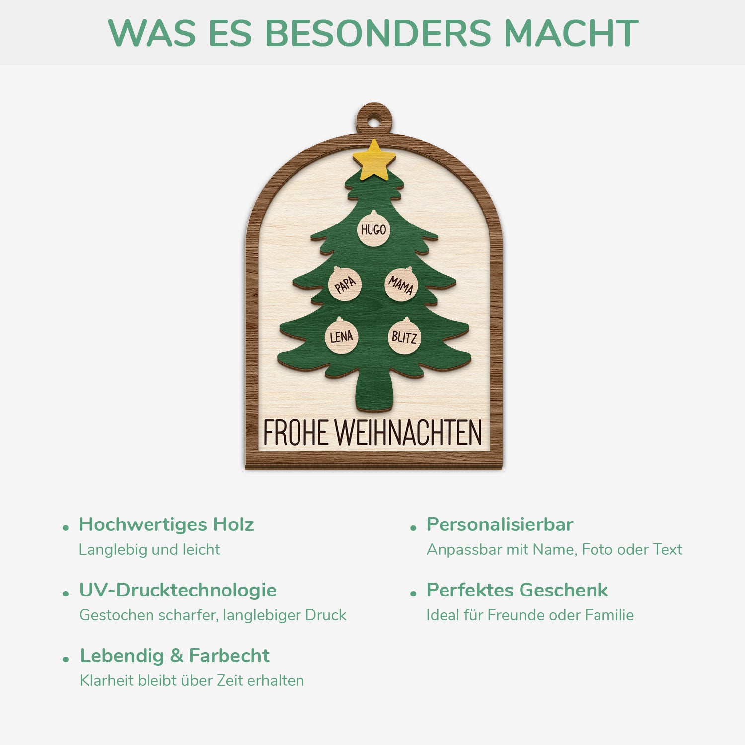 5654OGE4 frohe weihnachten personalisierte 2 schicht holz ornamente weihnachten familie 5654OKMZI