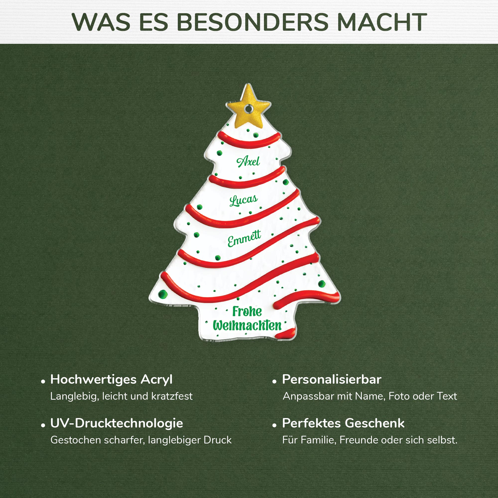 5655OGE4 3d druck effekt frohe weihnachten personalisierter weihnachtsschmuck_ acryl 5655OKVAI
