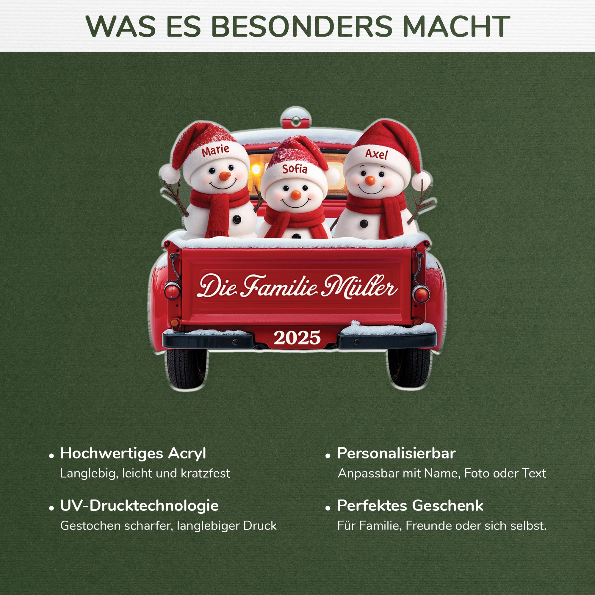 5659OGE4 schneemann familie personalisierter weihnachtsschmuck_ acryl 5659OTVZI