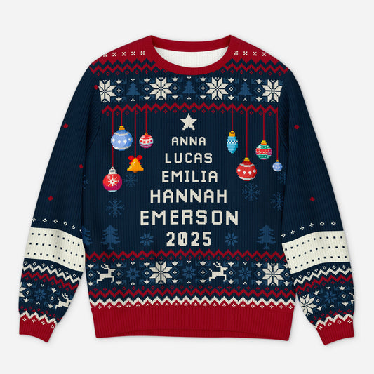 5662WGE1 weihnachtsbaum mit namen weihnachtspullover familie personalisiert 5662WKQQI