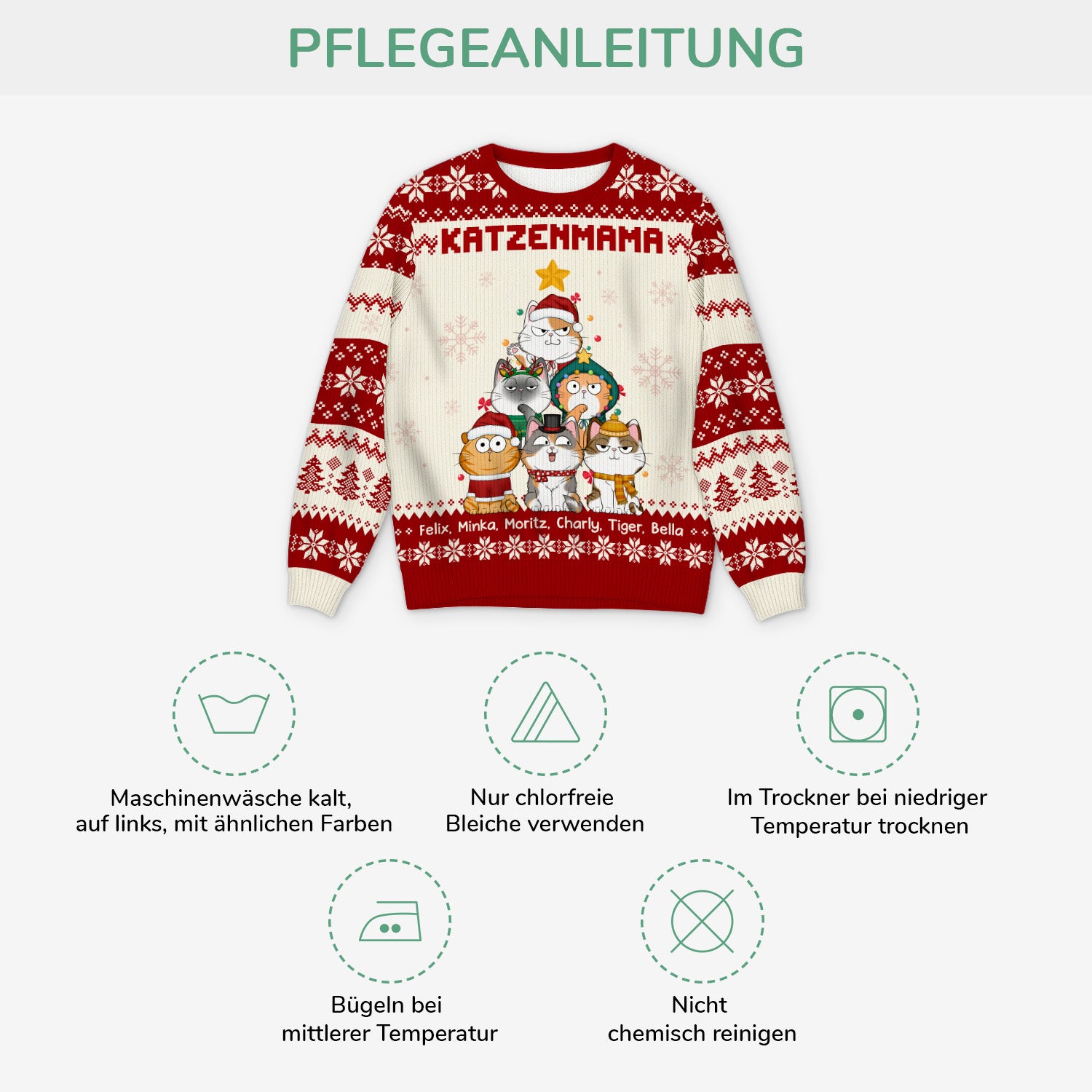 5664WGE4 katzen weihnachtsbaum weihnachtspullover katze personalisiert_ 5664W6VTD