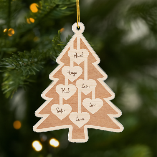 5672OGE1 familie personalisierter weihnachtsschmuck_ acryl familie mit namen 5672O6ZCI