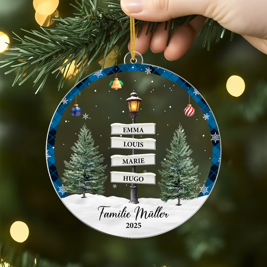 5678OGE2 strassenschild fur familien personalisierter christbaumschmuck familie_ acryl 5678OTT5I