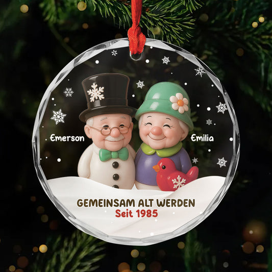 5679OGE1 3d druck effekt gemeinsam alt werden personalisierter weihnachtsschmuck glas paar 5679OKZQG