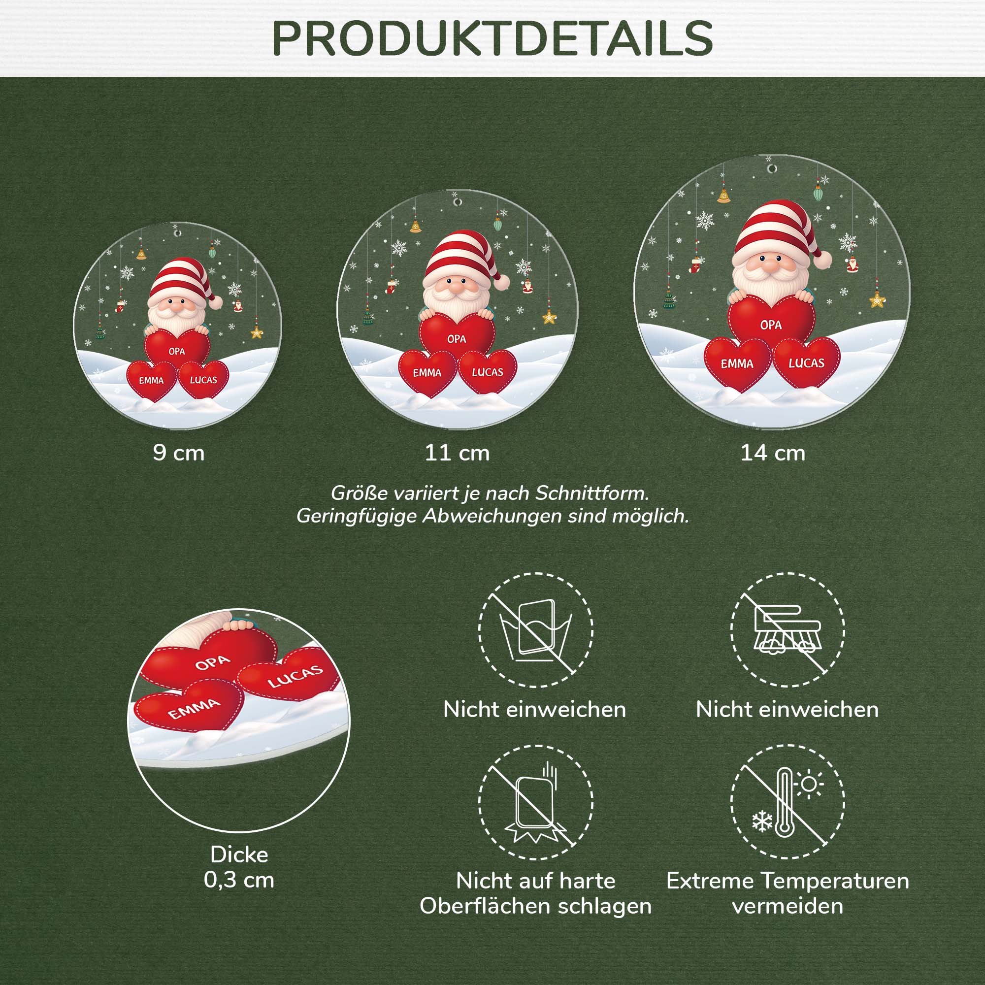 5682OGE3 3d druck effekt oma mama kinder personalisierter weihnachtsschmuck_ acryl mit namen 5682OKM0B