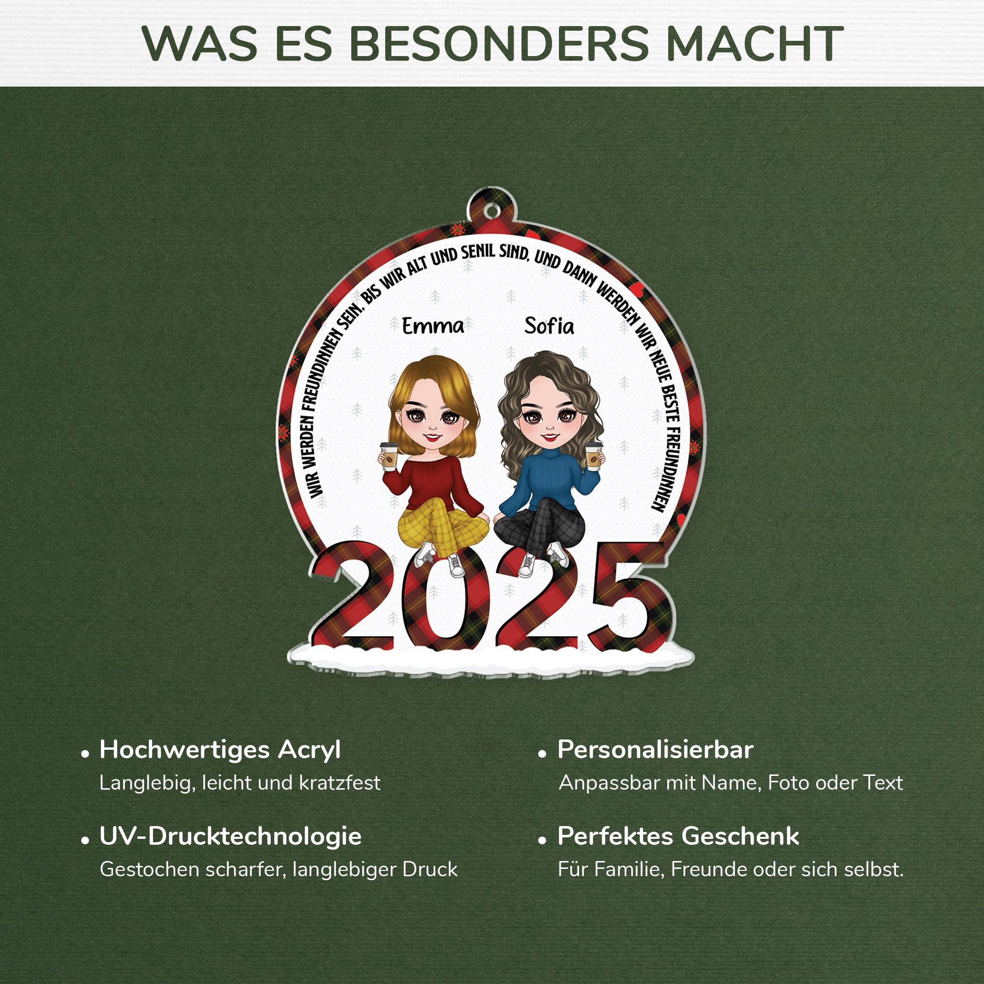 5683OGE1 wir werden freundinnen sein bis wir alt und senil sind personalisierter weihnachtsschmuck_ acryl kollegen 5683OK6CF4