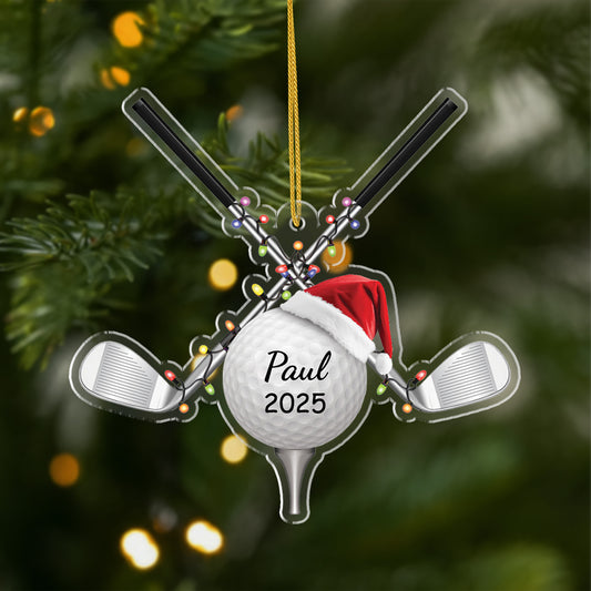5688OGE1 3d druck effekt golfball personalisierter weihnachtsschmuck_ acryl 5688OKVMB