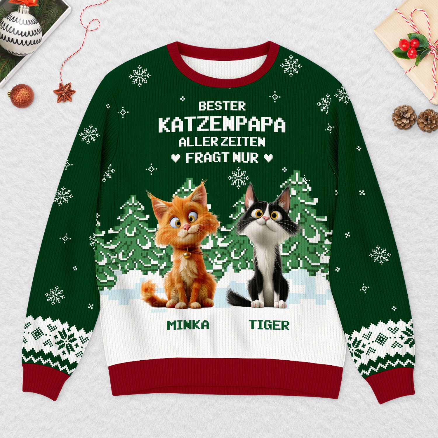 5693WGE2 bester katzenpapa aller zeiten weihnachtspullover katze personalisiert_ 5693W8LND