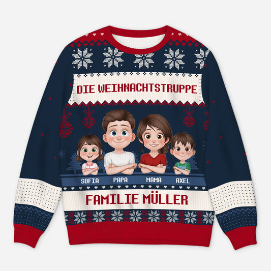 5695WGE1 die weihnachtstruppe weihnachtspullover familie personalisiert_ 5695W8KAI