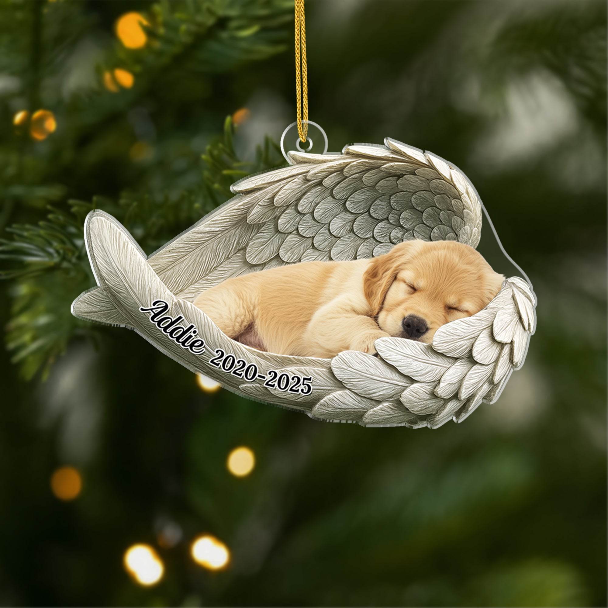 5697OGE1 hund mit foto engelsflugeln personalisierte acryl ornamente zur erinnerung 5697O8QNC