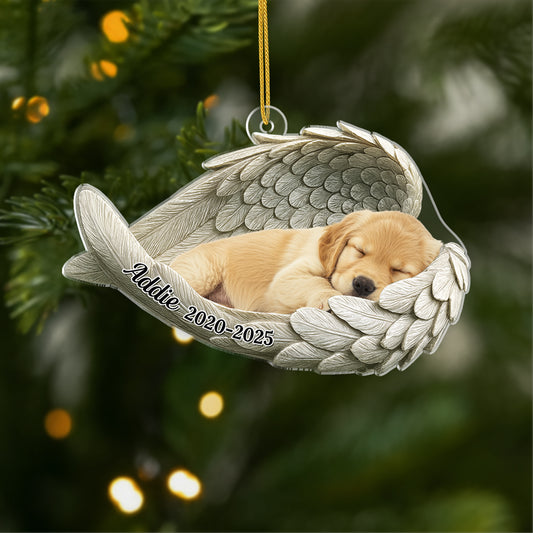 5697OGE1 hund mit foto engelsflugeln personalisierte acryl ornamente zur erinnerung 5697O8QNC