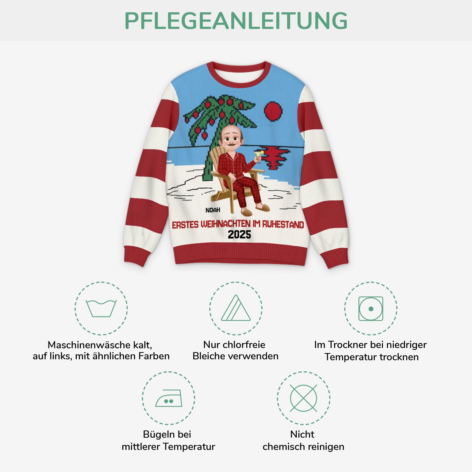 5707WGE4 erstes weihnachten im ruhestand lustiger weihnachtspullover personalisiert_ rente 5707WKVZB