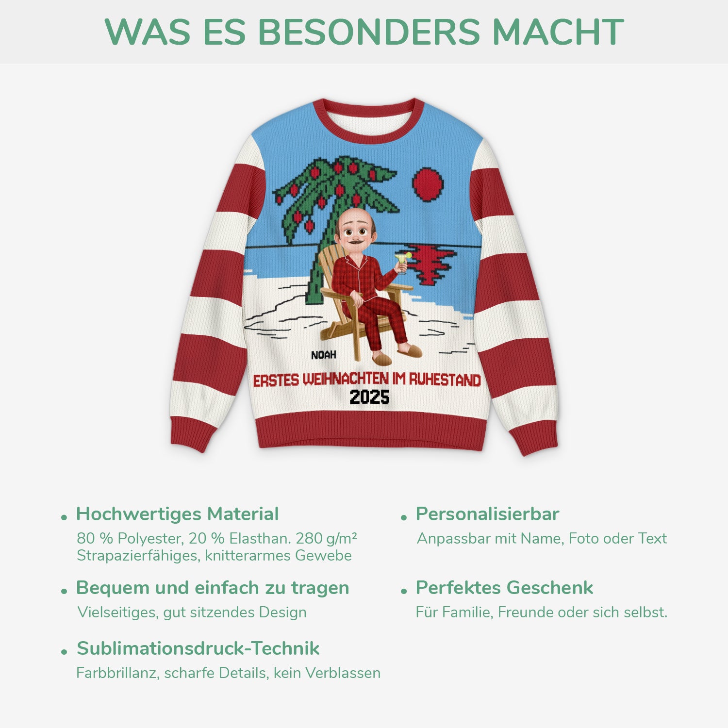 5707WGE5 erstes weihnachten im ruhestand lustiger weihnachtspullover personalisiert_ rente 5707WKVZB