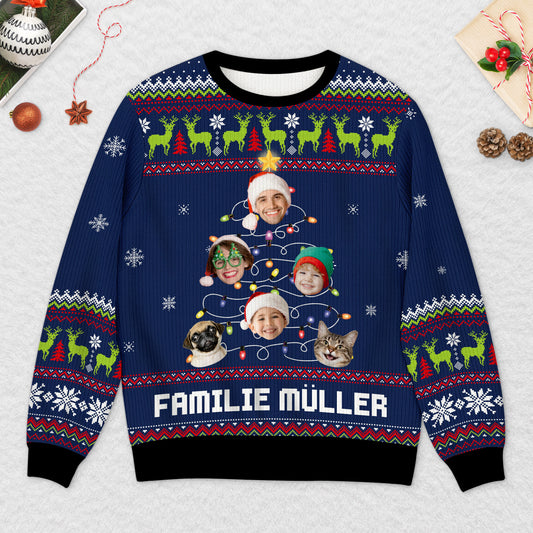 5708WGE2 weihnachtsbaum mit gesicht weihnachtspullover familie personalisiert 5708W3TMI