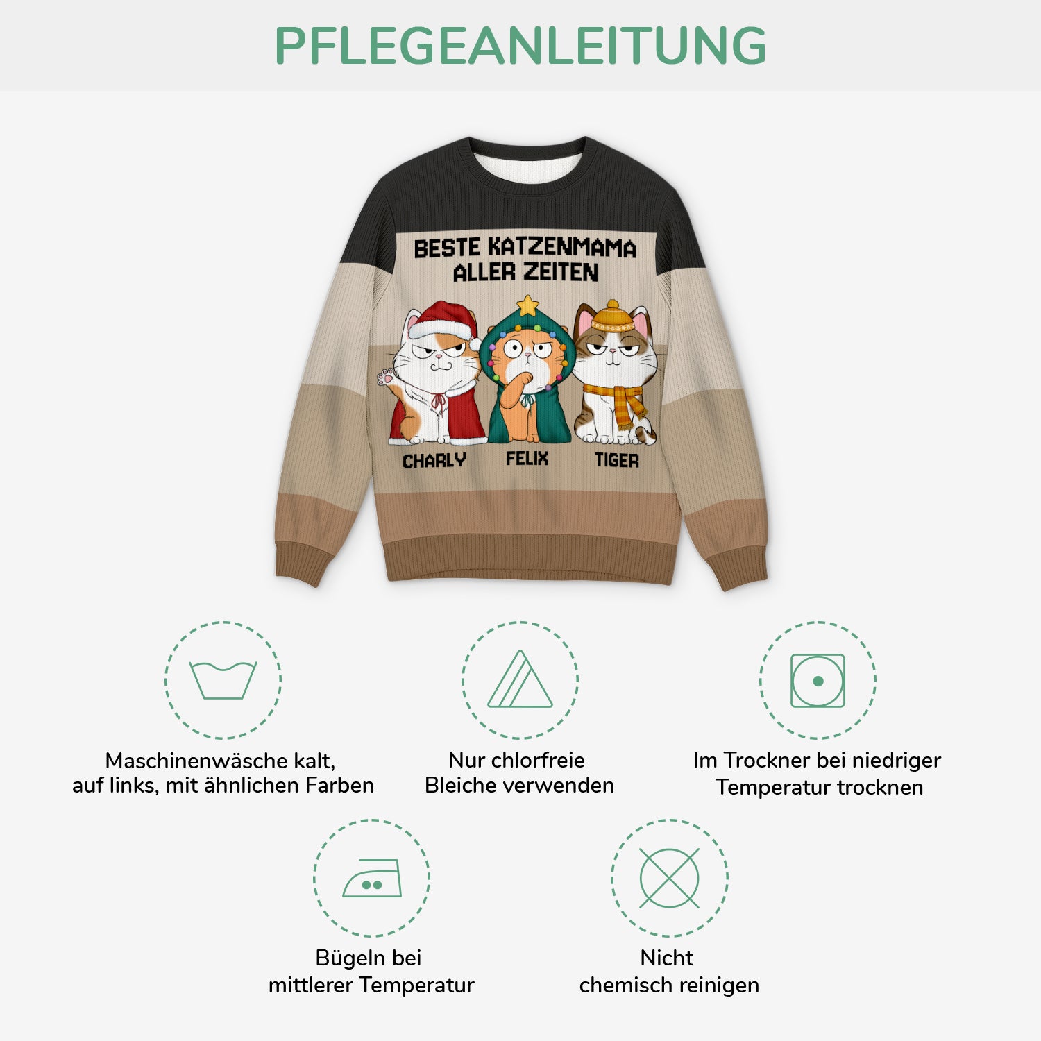 5711WGE4 beste katzenmama bester katzenpapa aller zeiten weihnachtspullover katze personalisiert_ 5711WTVCD
