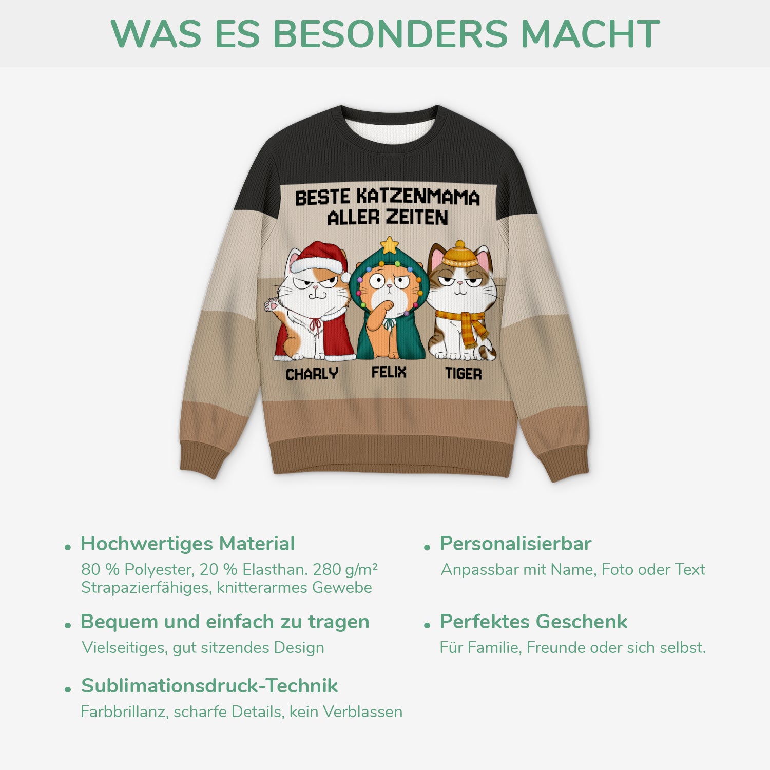 5711WGE5 beste katzenmama bester katzenpapa aller zeiten weihnachtspullover katze personalisiert_ 5711WTVCD