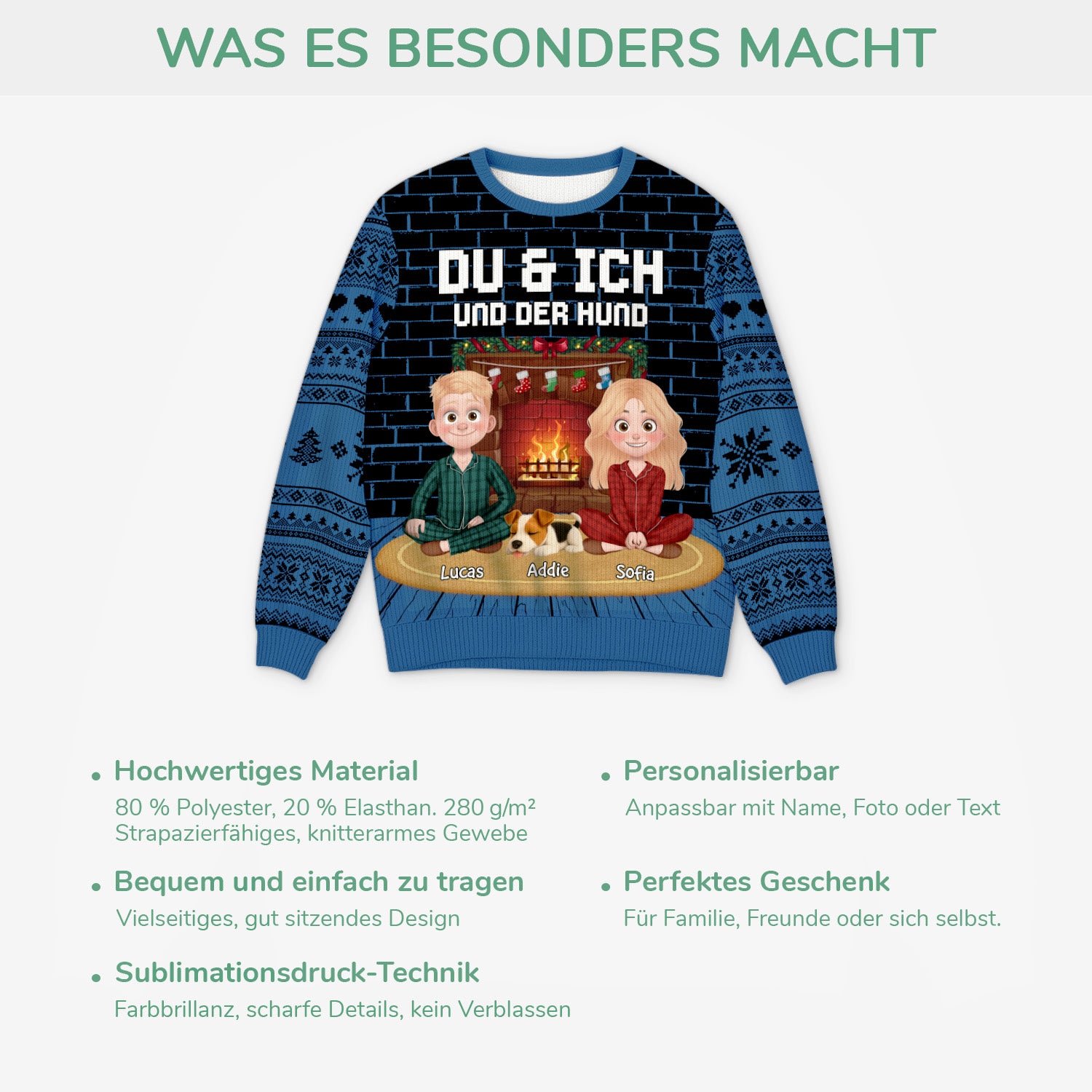 5715WGE5 du ich und hunde personalisierter weihnachtspullover_ paar 5715W6LMC