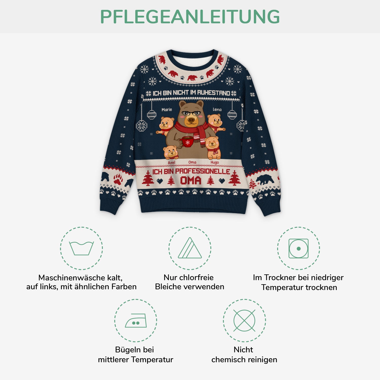 5722WGE4 ich bin nicht im ruhestand lustiger weihnachtspullover personalisiert_ rente 5722W3LZA