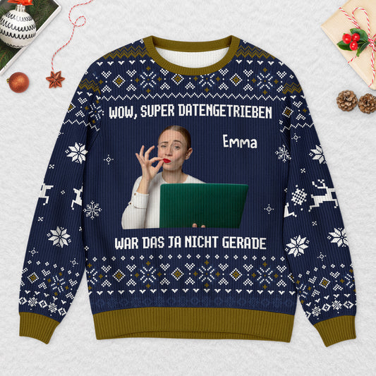 5728WGE2 wow super datengetrieben war das ja nicht gerade weihnachtspullover personalisiert_ kollegen freunde mit gesicht 5728WKVNF
