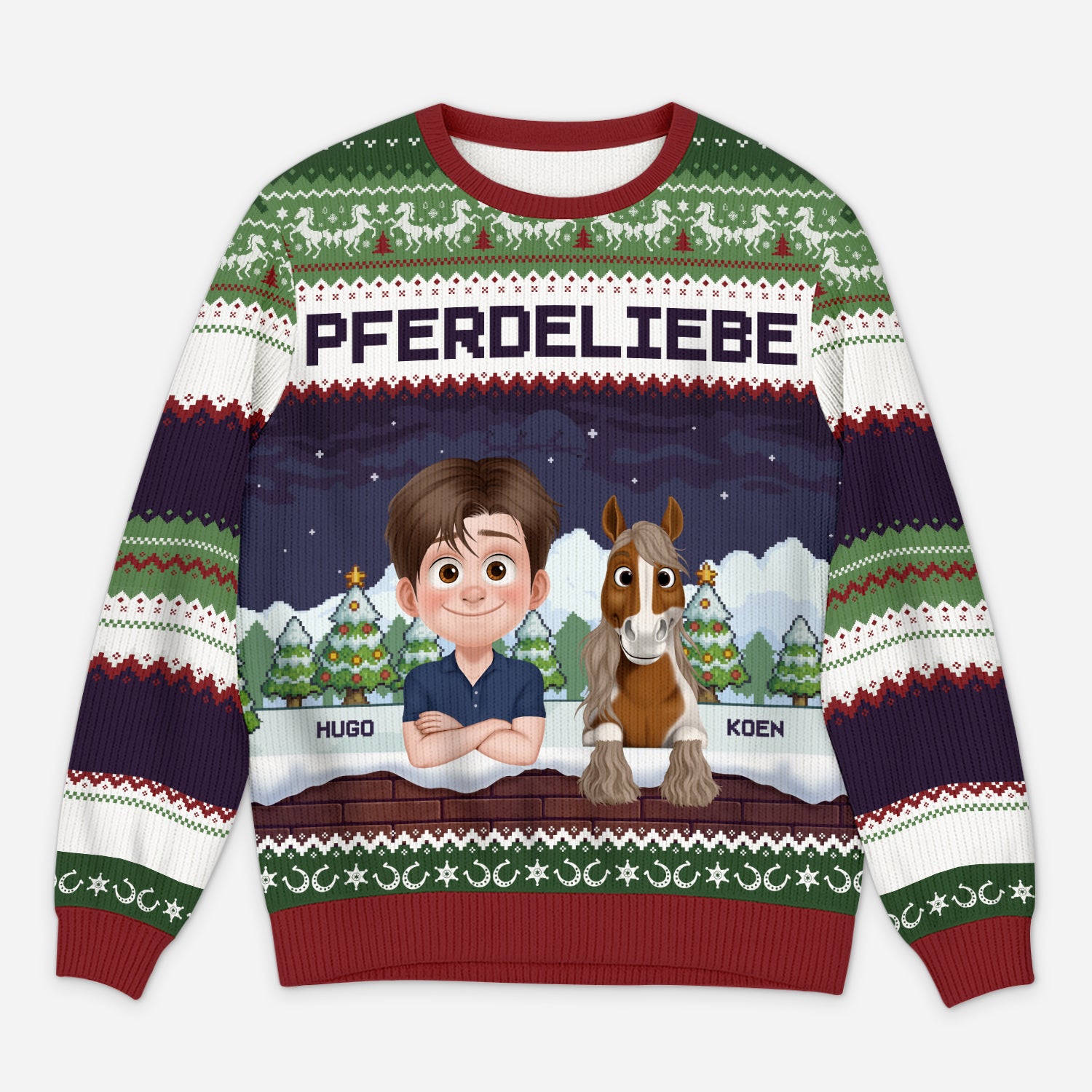 5742WGE1 pferdeliebe personalisiert_er weihnachtspullover pferd 5742W3FZU