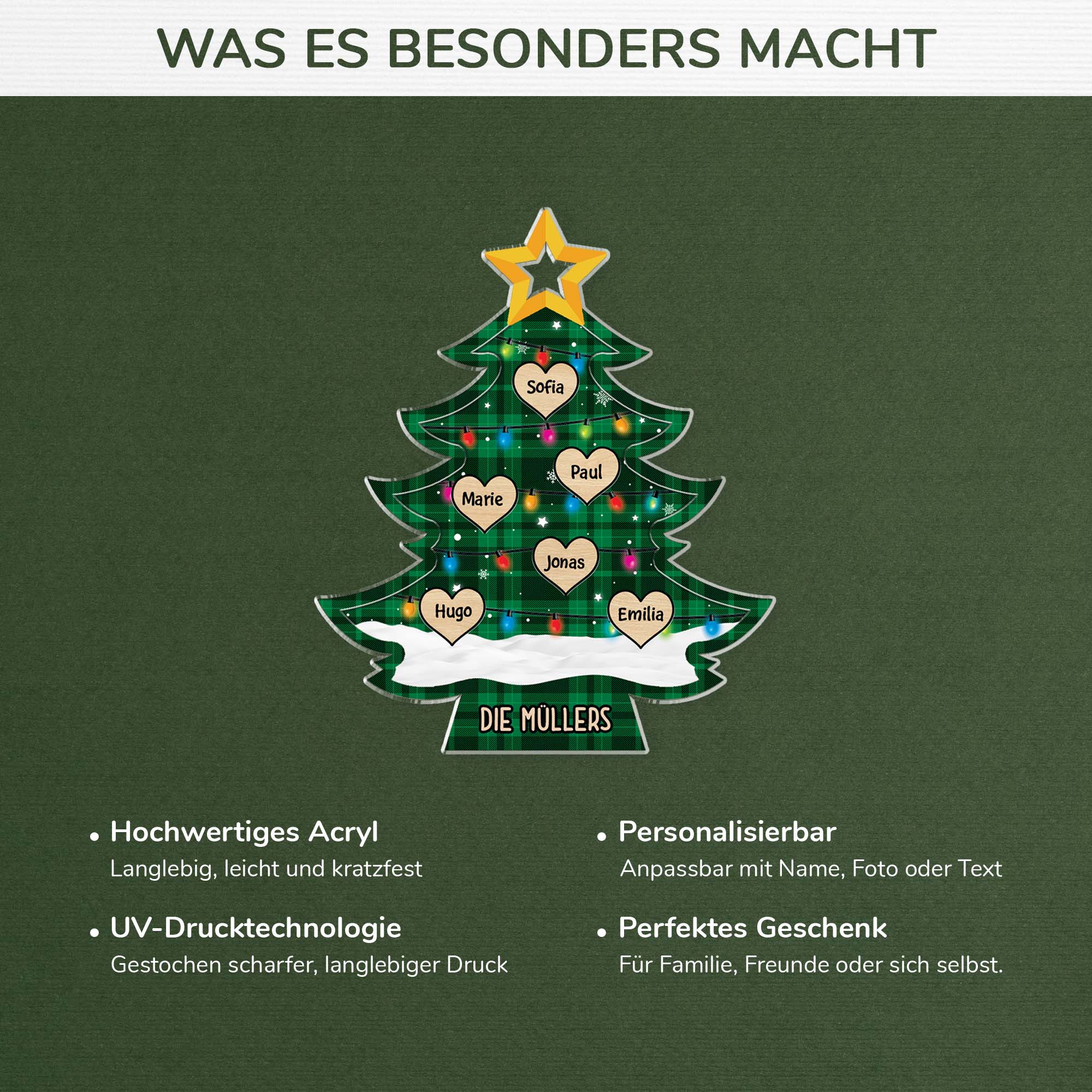 5745OGE4 tannenbaum mit namen personalisierter weihnachtsschmuck_ acryl familie 5745O6VMI