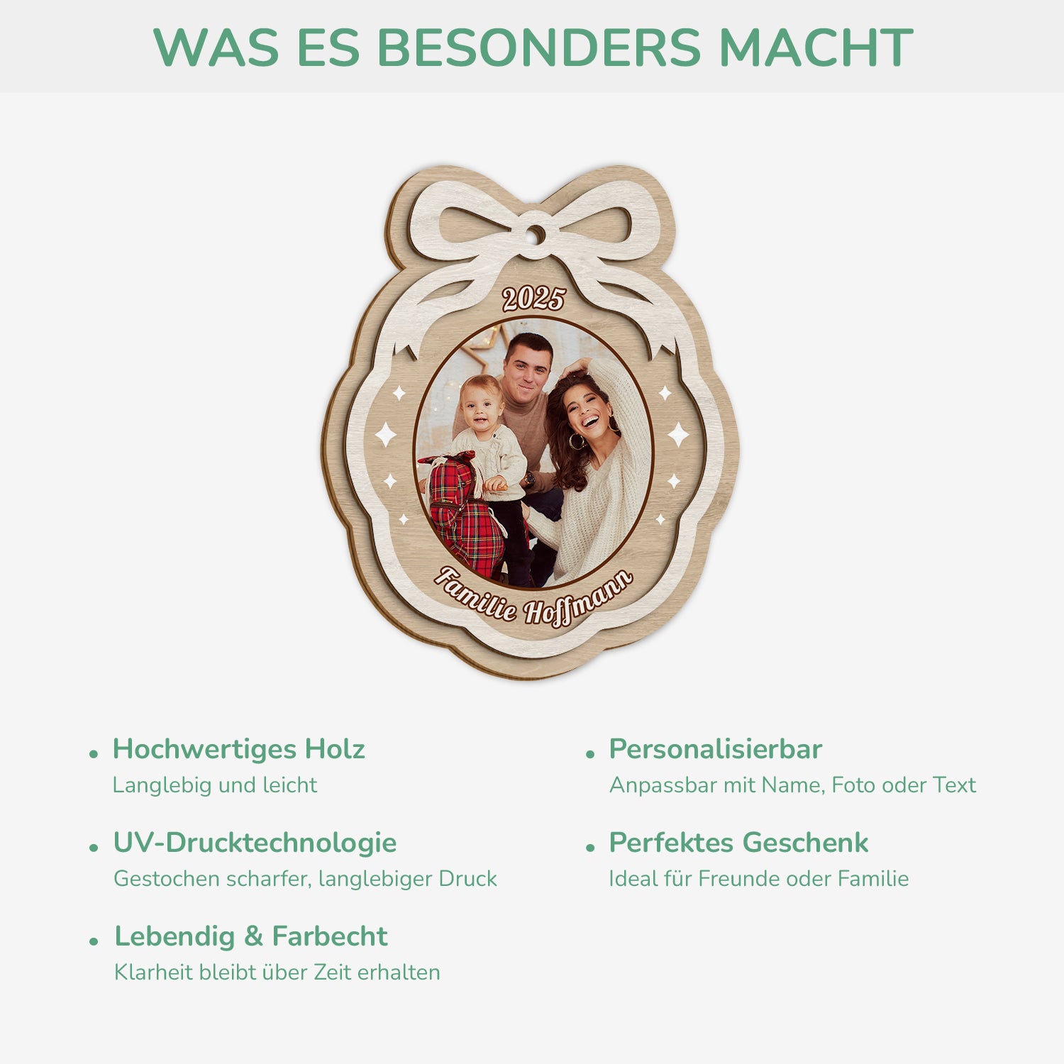 5751OGE1 familie mit foto personalisierte 2 schicht holz ornamente weihnachten 5751O86NI4