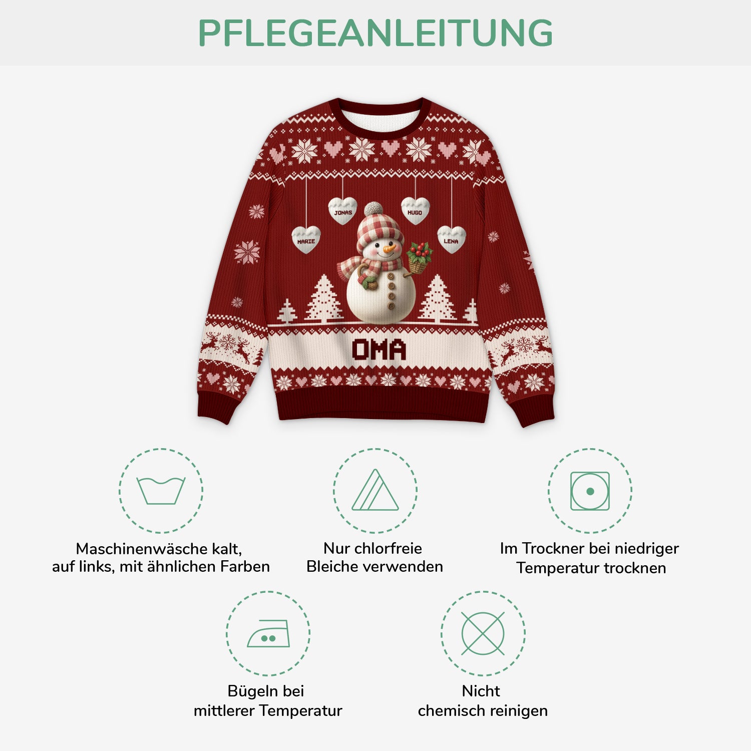 5771WGE4 oma kinder schneemann personalisierter weihnachtspullover_ 5771W8TZA