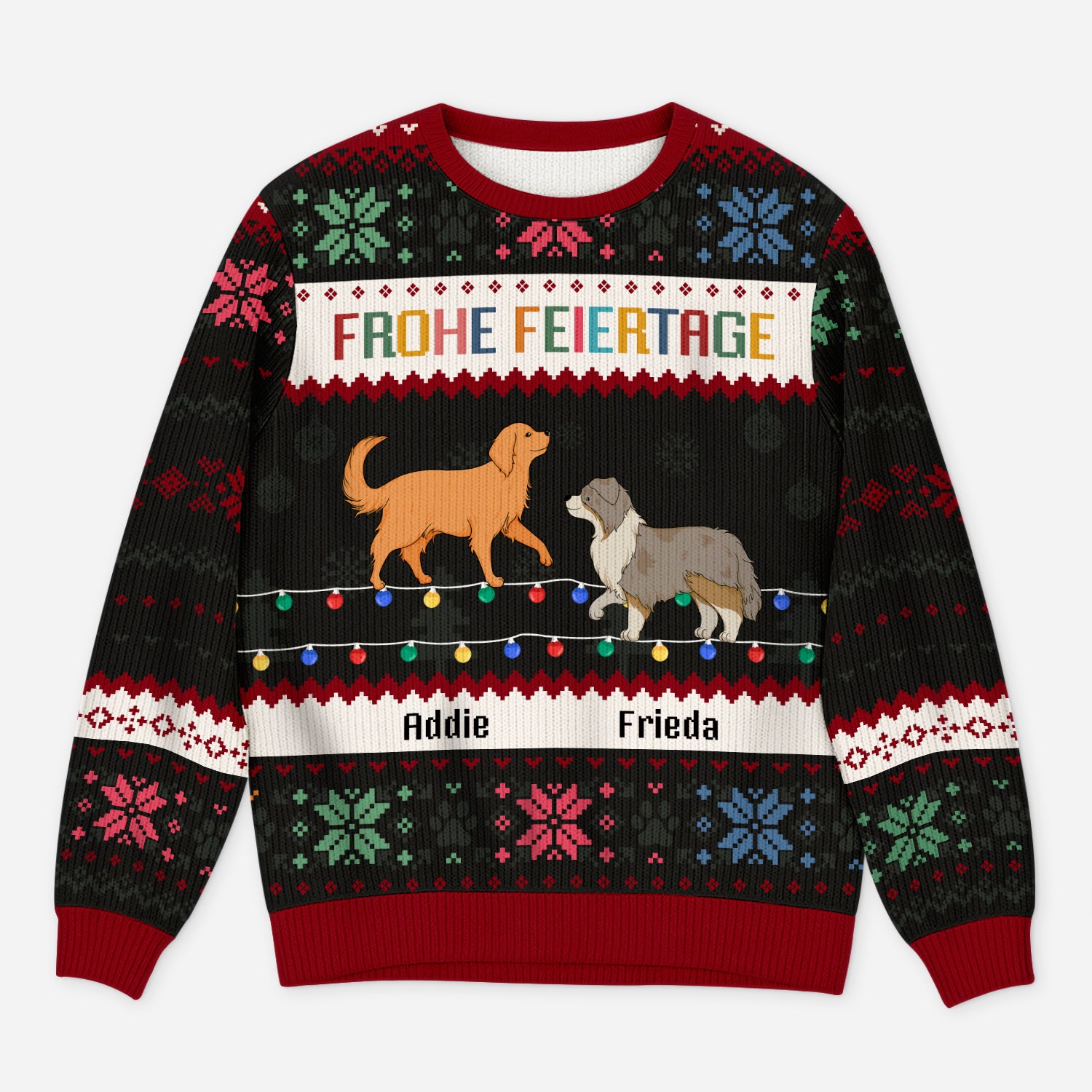 5774WGE1 frohliche weihnachten weihnachtspullover hund personalisiert_ 5774W8QNC