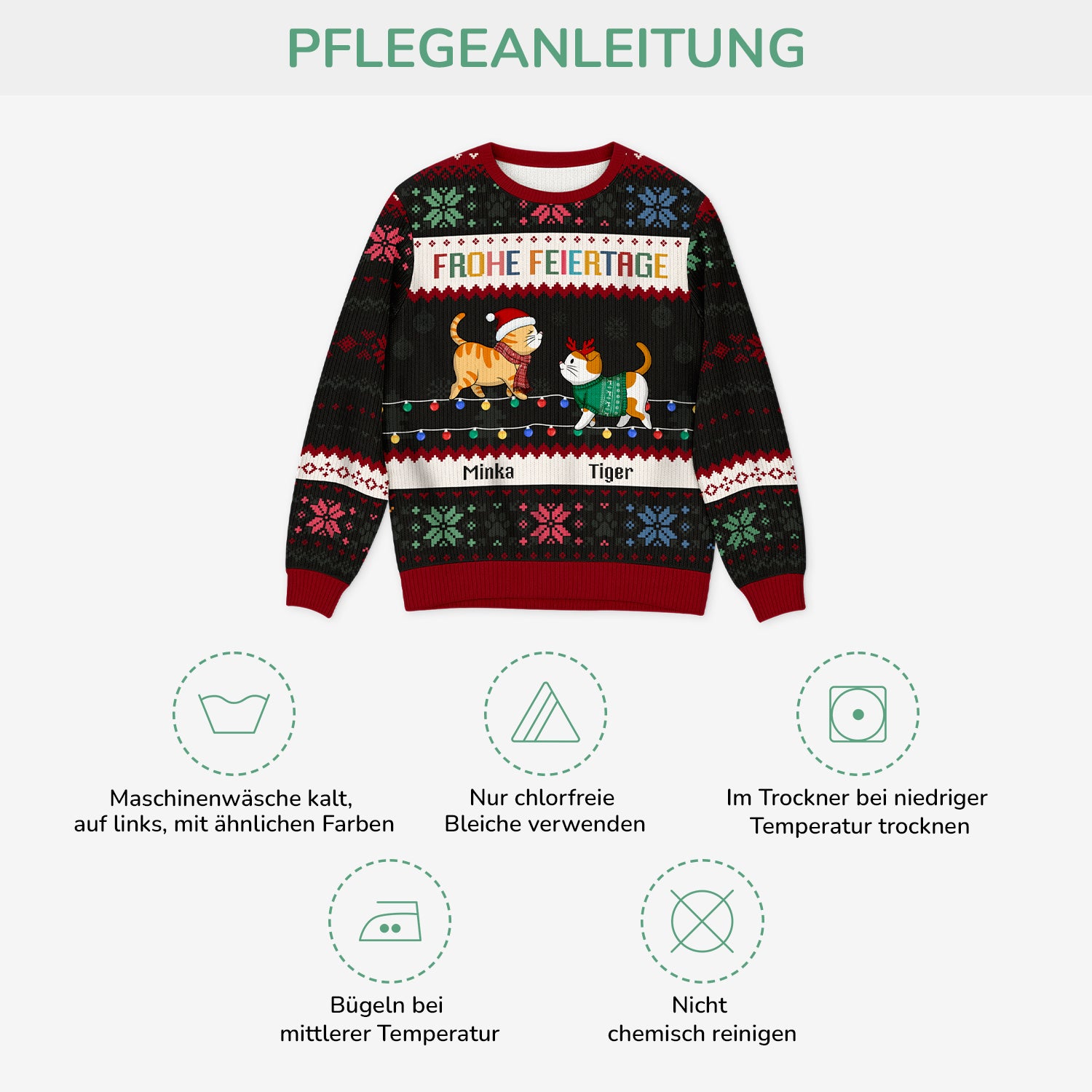 5774WGE4 frohliche weihnachten weihnachtspullover katze personalisiert_ 5774W8QND
