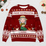 5777WGE2 frohe gacknachten personalisierter weihnachtspullover frau huhn 5777W3TMA