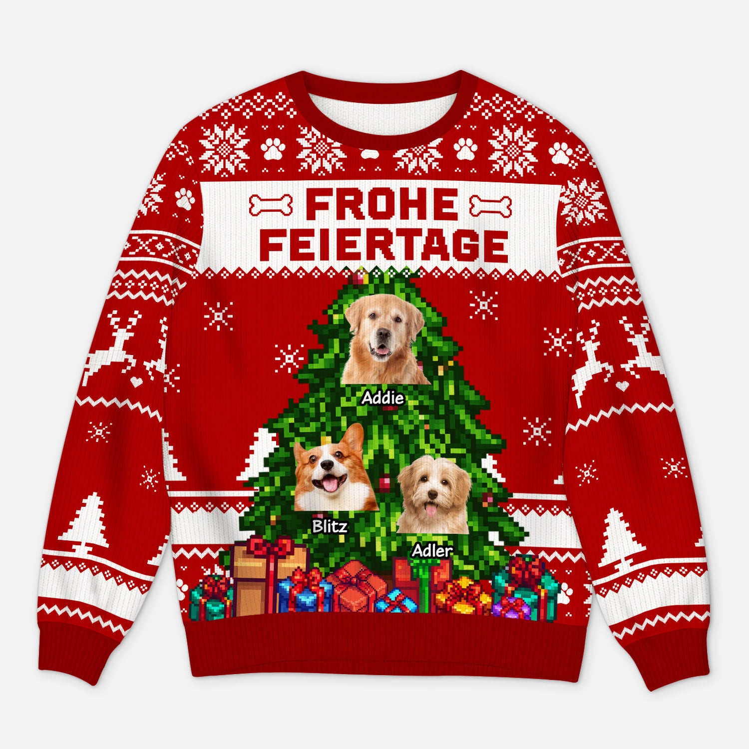 5787WGE1 frohe feiertage weihnachtspullover hund personalisiert_ mit fotos 5787WTQAC