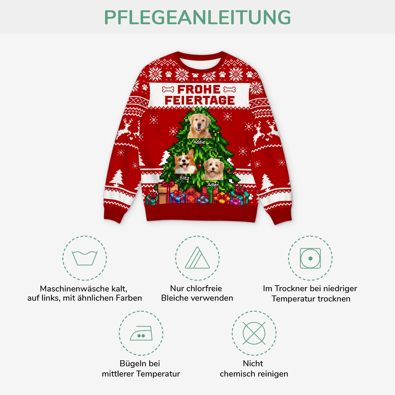 5787WGE4 frohe feiertage weihnachtspullover hund personalisiert_ mit fotos 5787WTQAC