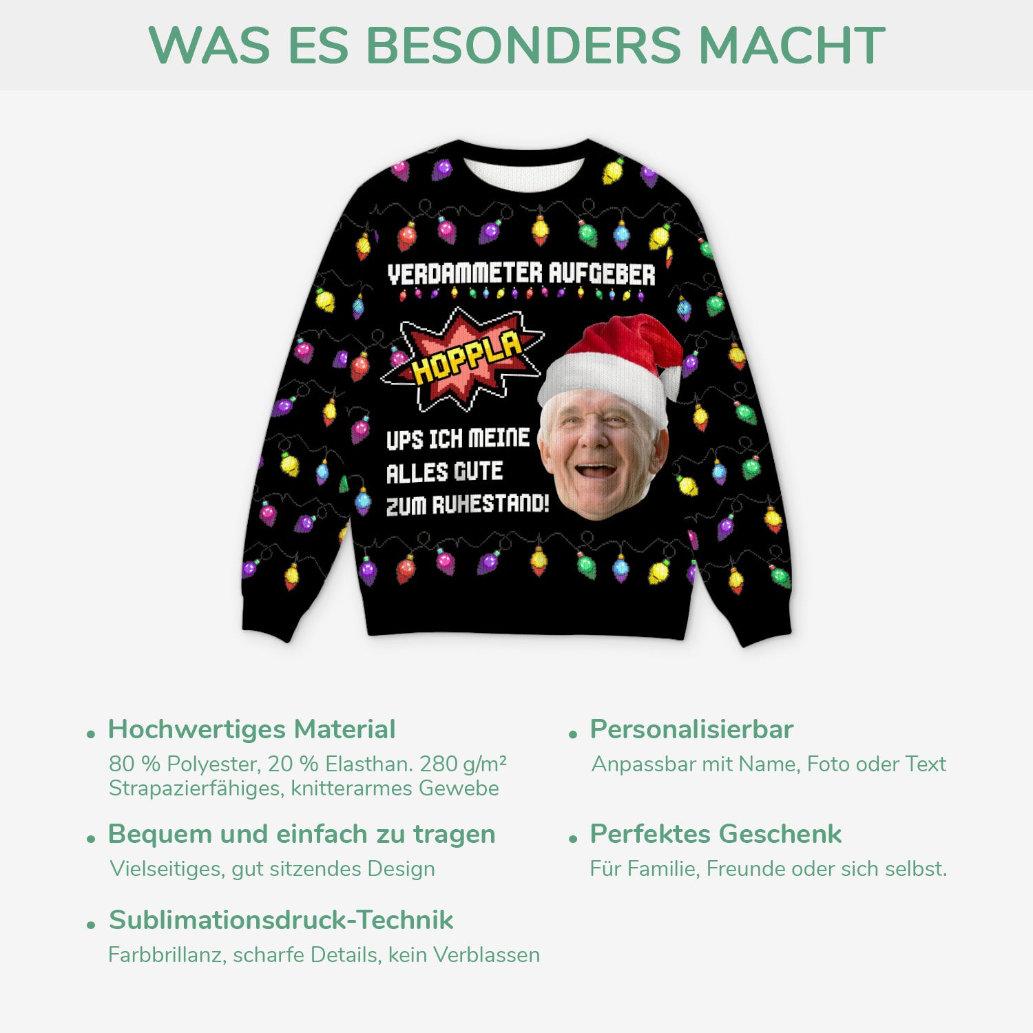 5789WGE5 schone ruhestand lustige weihnachtspullover_ personalisiert rente 5789WTTMA