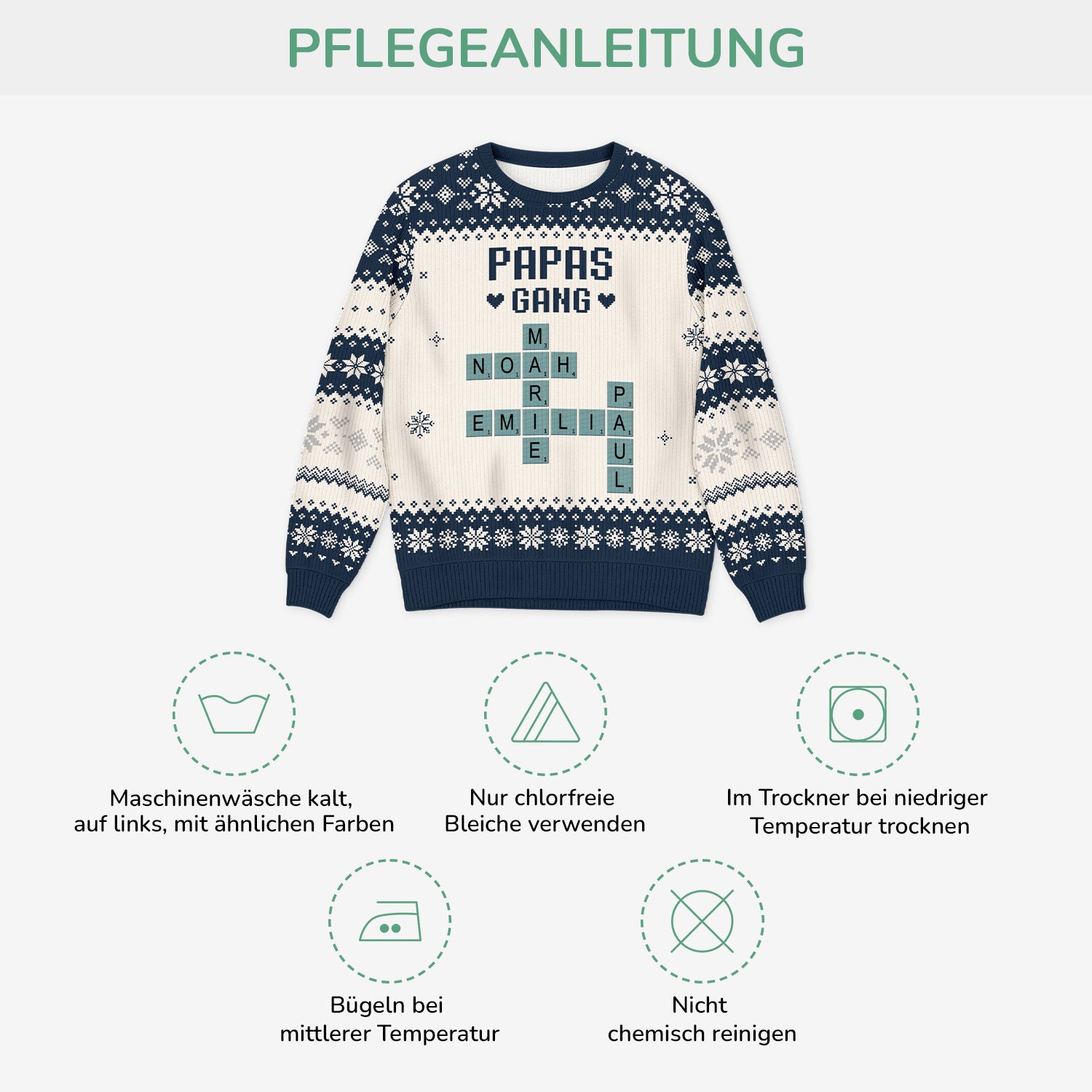 5794WGE4 papas gang personalisierte kreuzwortratsel weihnachtspullis_ papa 5794W8TNB