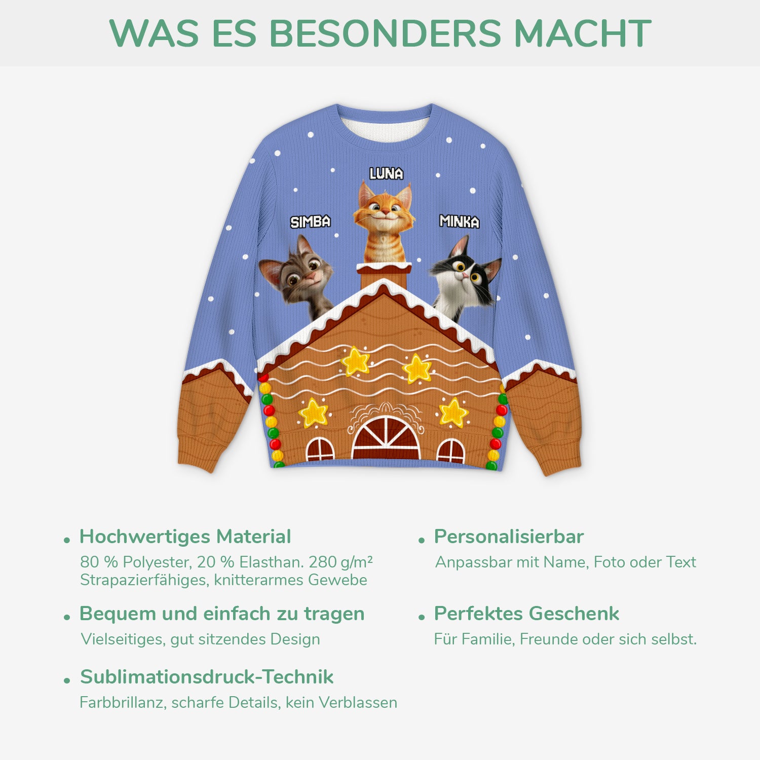 5796WGE5 katzen und weihnachtsmann weihnachtspullover katze personalisiert_ 5796W8YCD