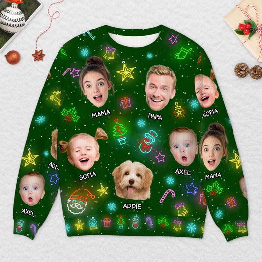 5801WGE2 familie mit gesicht weihnachtspullover familie personalisiert_ lustig 5801WTUAI