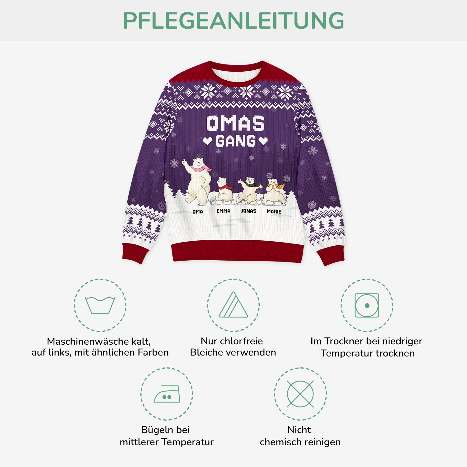 5812WGE4 omas gang bar personalisierte kreuzwortratsel weihnachtspullis_ oma 5812W3VNA