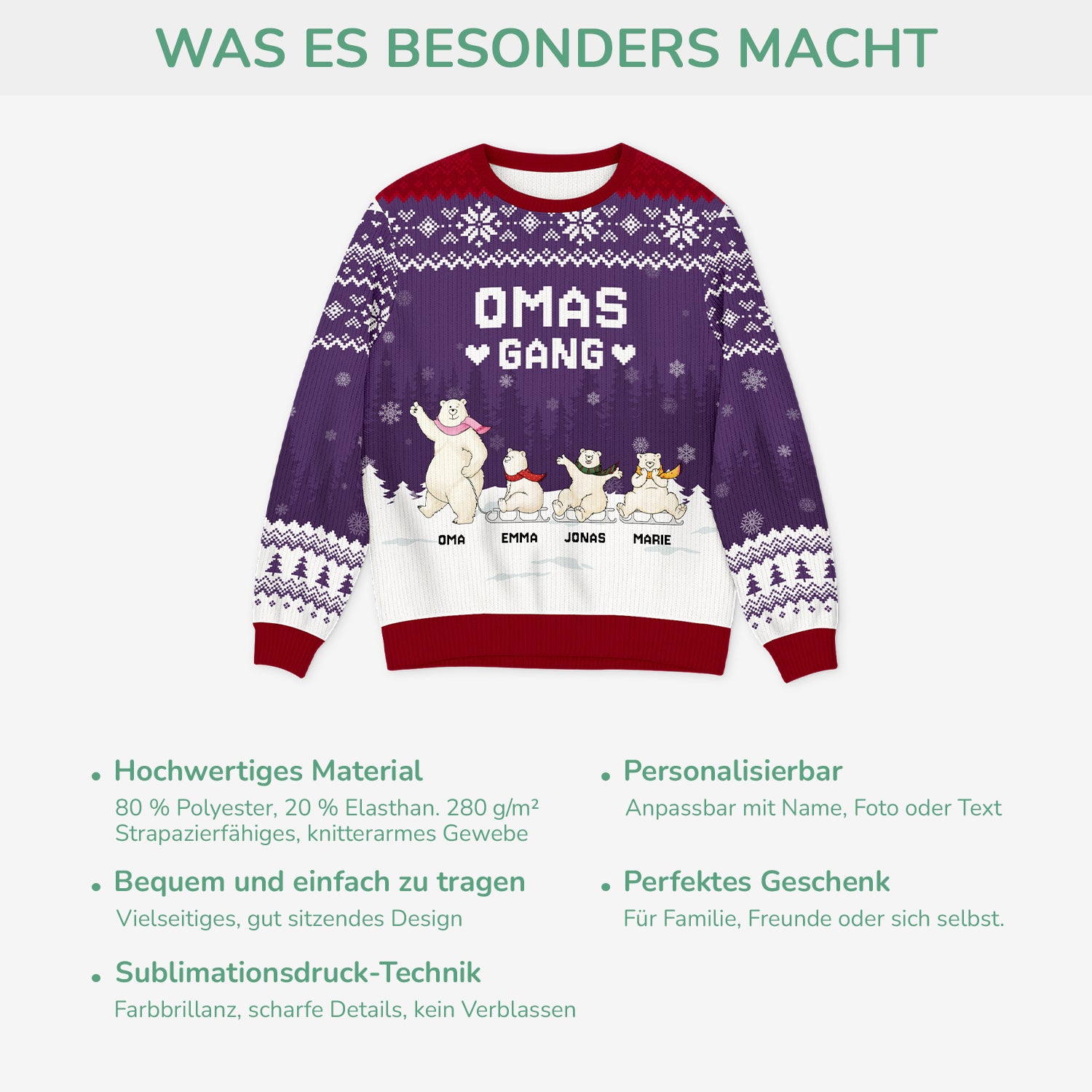 5812WGE5 omas gang bar personalisierte kreuzwortratsel weihnachtspullis_ oma 5812W3VNA