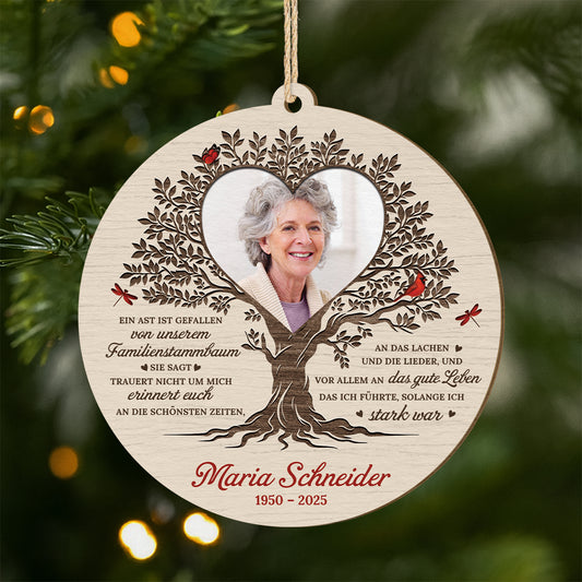 5816OGE1 ein ast ist gefallen von unserem familienstammbaum personalisierte 1 schicht holz ornamente zur erinnerung mit foto 5816O6VNA