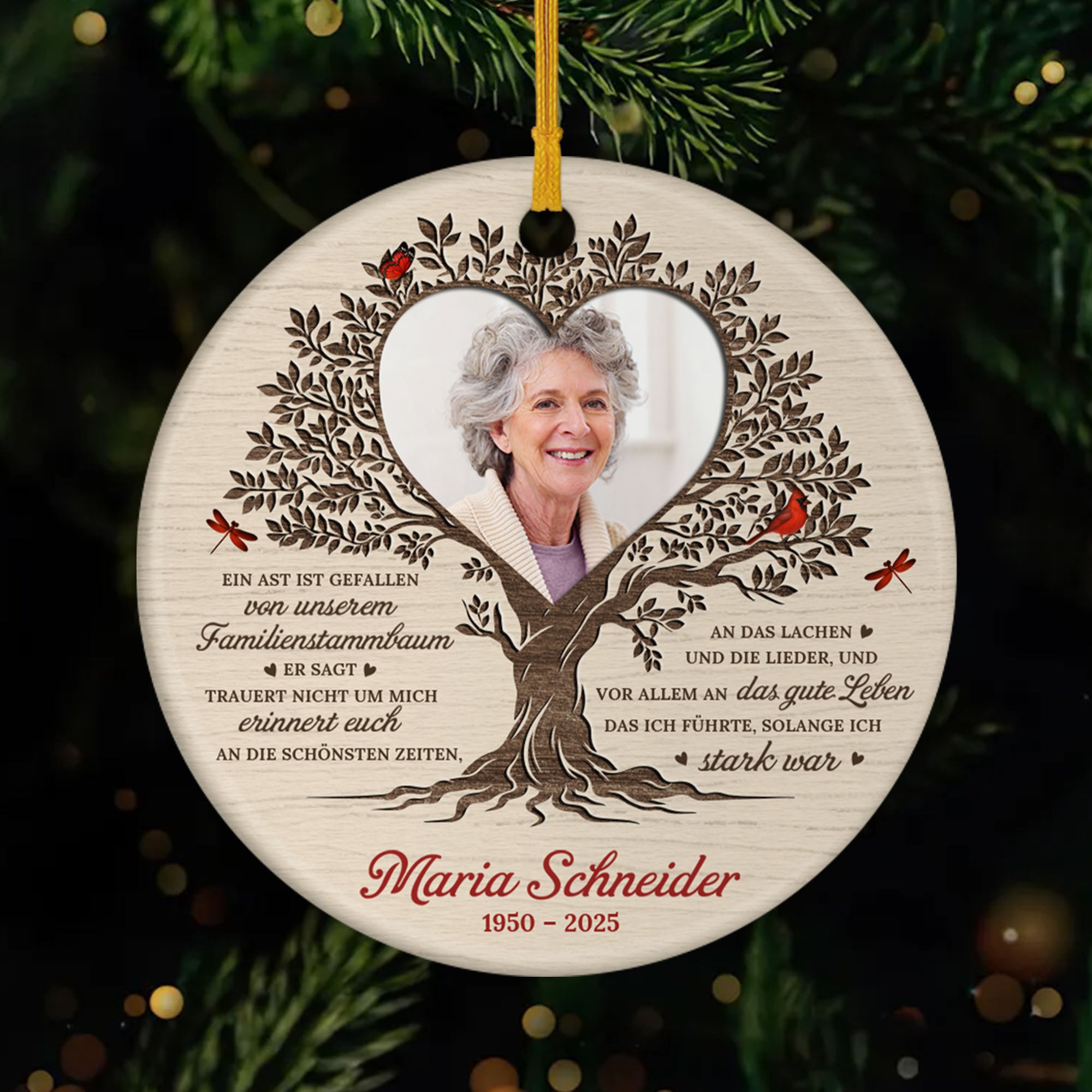 5816OGE1 ein ast ist gefallen von unserem familienstammbaum personalisierter weihnachtsschmuck keramik zur erinnerung mit foto 5816O6VNA