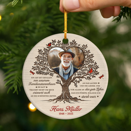 5816OGE2 ein ast ist gefallen von unserem familienstammbaum personalisierter weihnachtsschmuck keramik zur erinnerung mit foto 5816O6VNA