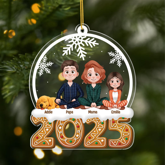 5822OGE1 familie mit hund katze personalisierter weihnachtsschmuck_ acryl 5822OTYAI